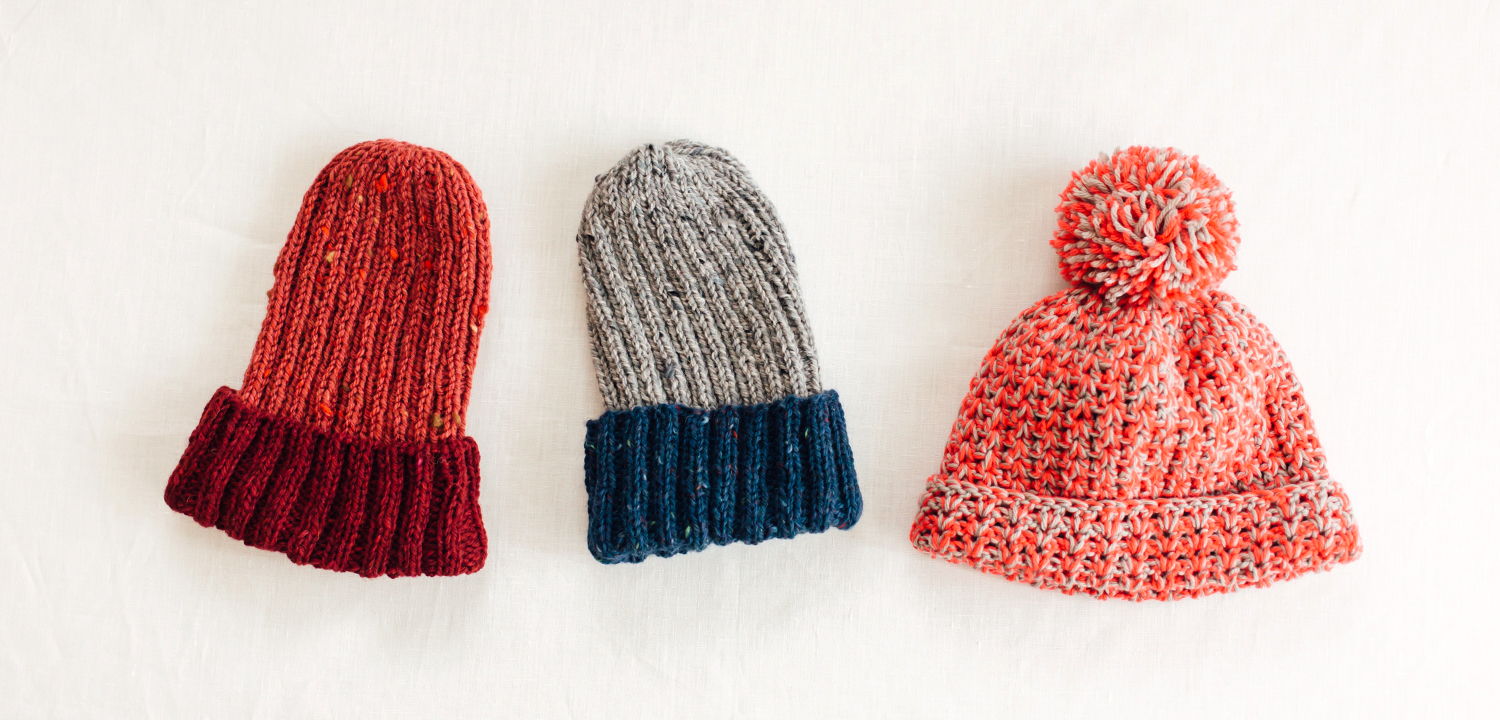 K”2様オーダー手編み帽子 ニット帽 2点セット 手編みのニット帽子 |