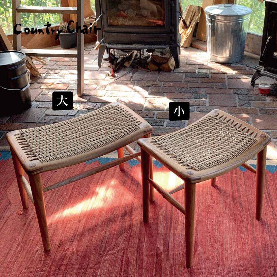 編み座のスツール（大）【カントリーチェア（仲村旨和）】※受注生産
