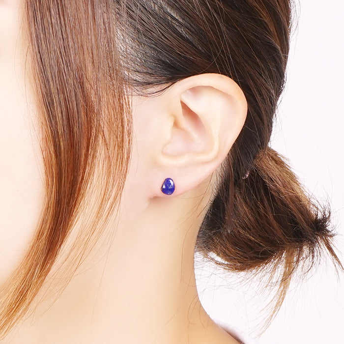 再入荷】一粒天然石 セラミックポストピアス 金属アレルギー対応