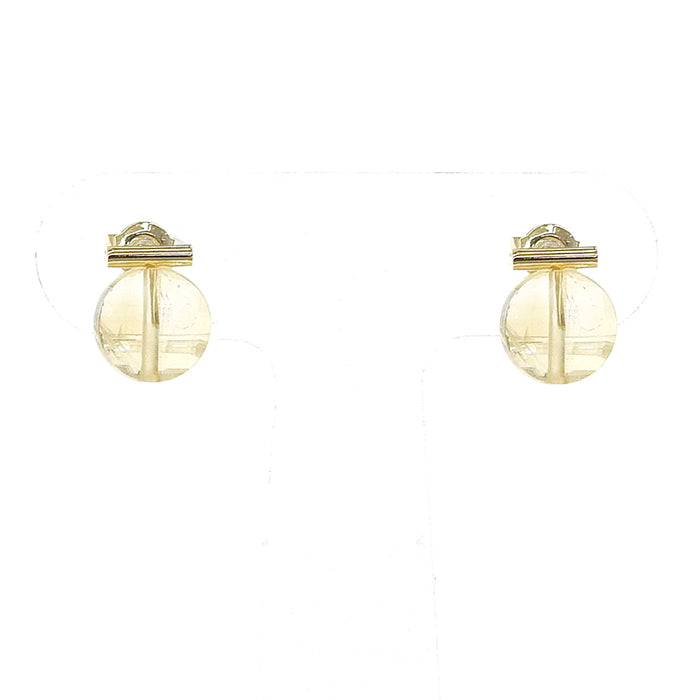 11月 誕生石】シトリン ピアス