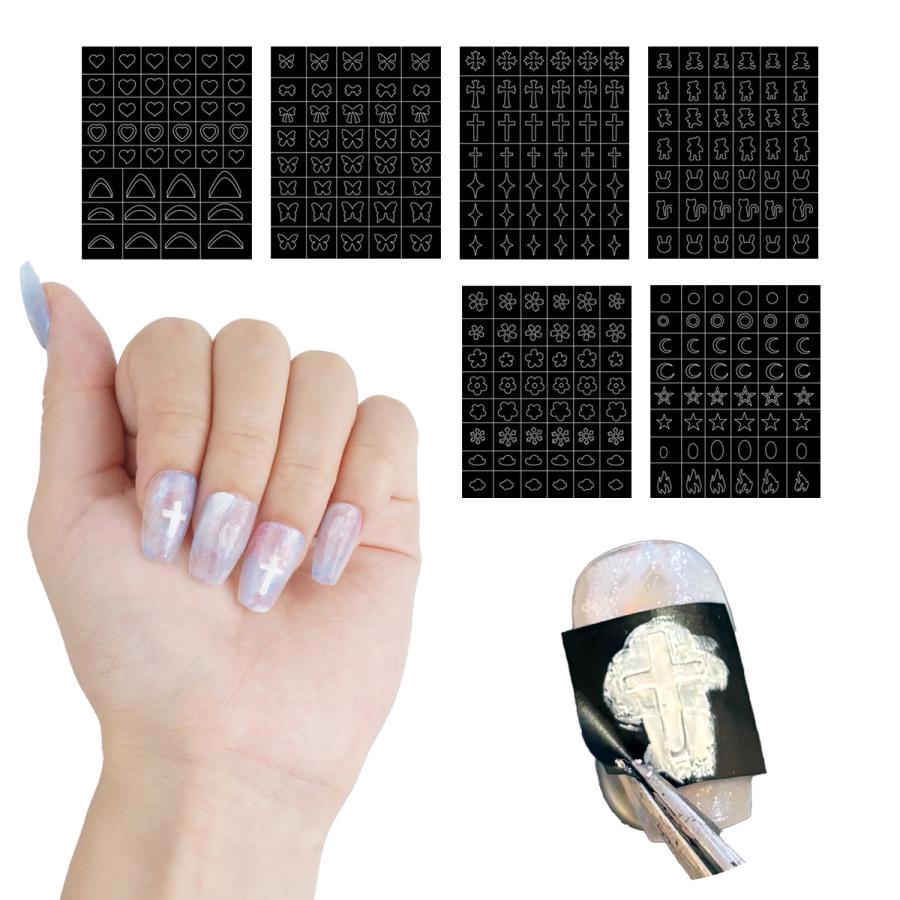 ネイルシール デザインシール ネイルパーツ 6枚セット パーツ