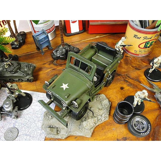 ミリタリージープ ブリキオブジェ アメリカ雑貨 アメリカン雑貨 人気