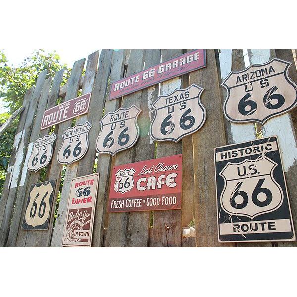 アメリカン レトロ 昔のルート66 ウッドサイン （ルート66