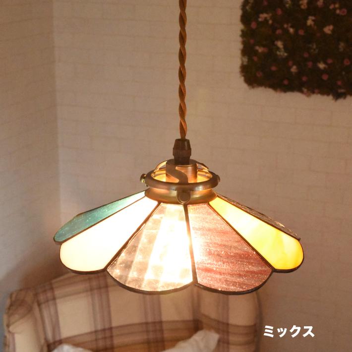 ペンダントライト ステンドグラス ガラス LED おしゃれ 北欧