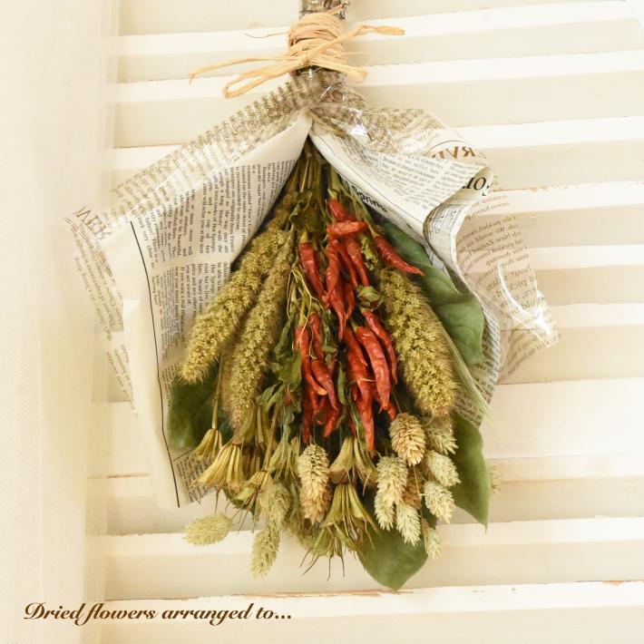 ドライフラワー 花束 ブーケ スワッグ アンティーク インテリア