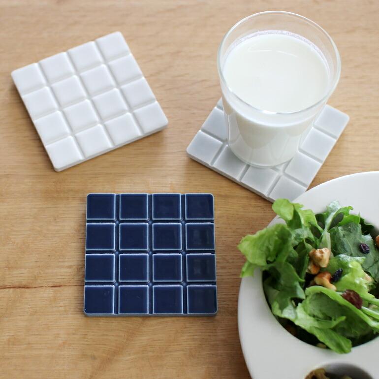 THE コースター タイル 磁器 四角 スクエア 水はけ 清潔感 くっつか