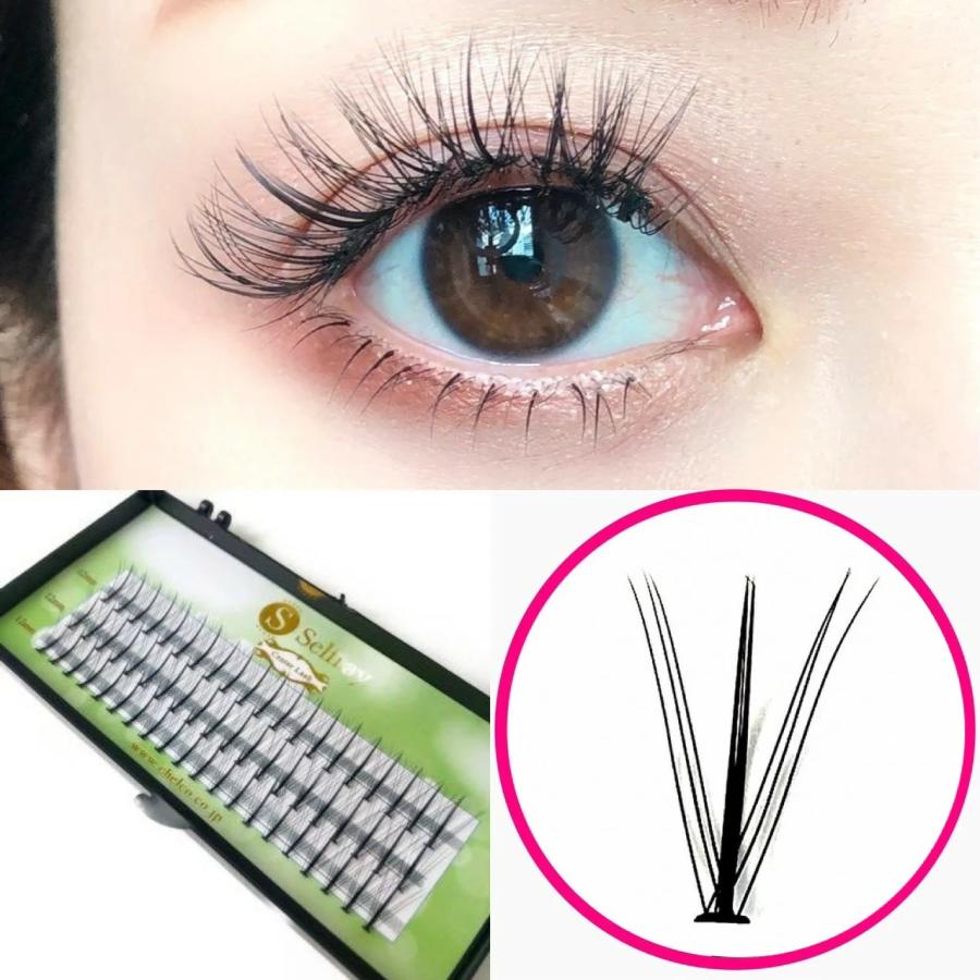 Jカール セルフマツエク 部分つけま センターラッシュ 太さ0.10mm