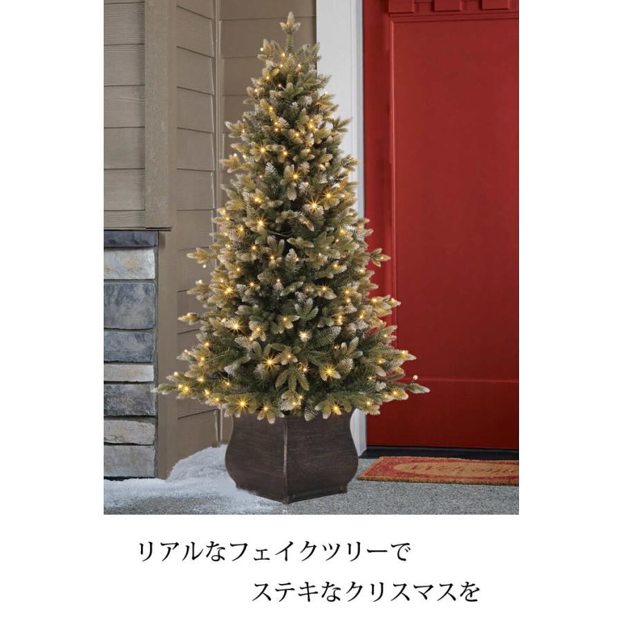 クリスマスツリー ツリー LED 137cm 200球 カラフル シック 切り替え5