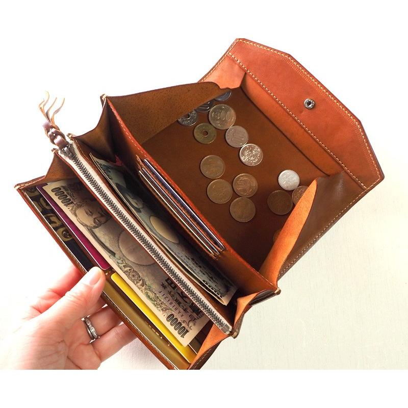 annak（アナック） 栃木レザー ギャルソンロングウォレット ベージュ