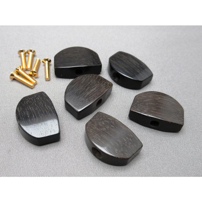 Schaller(シャーラー)ペグ用 エボニーノブ(ペグボタン) 標準サイズ 6個