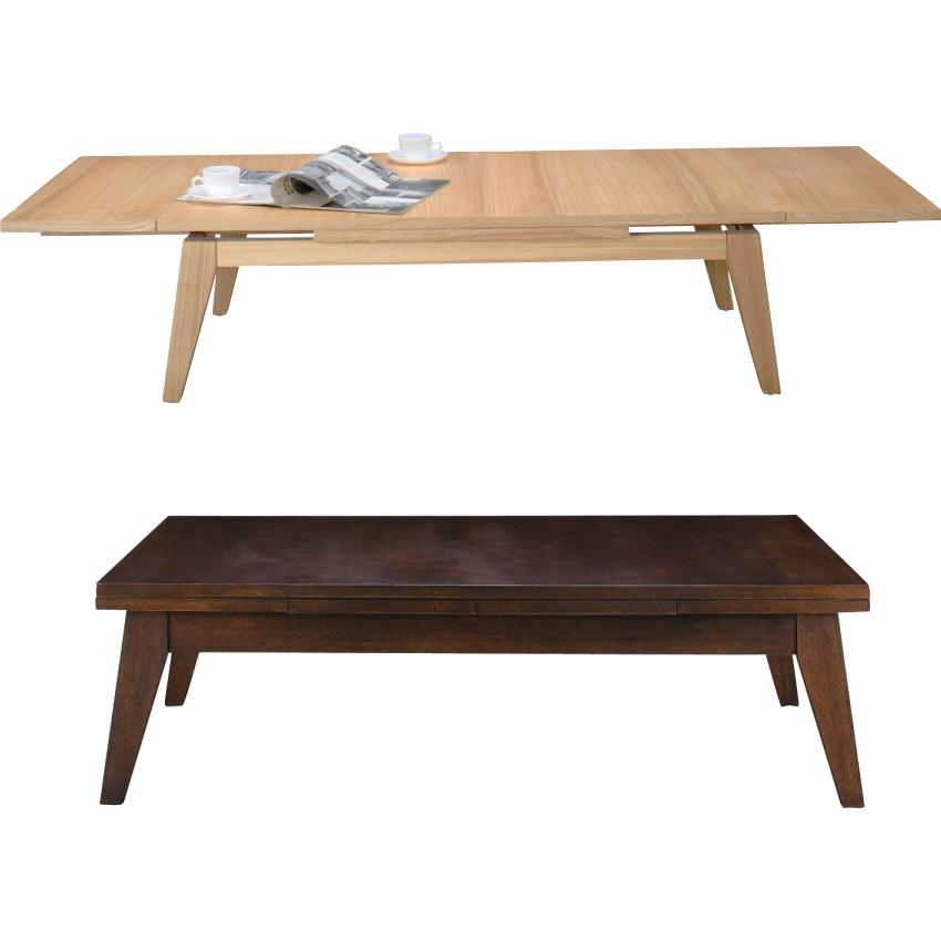 座卓 食卓テーブル エクステンション 伸びる 天板幅 天然木 120-180