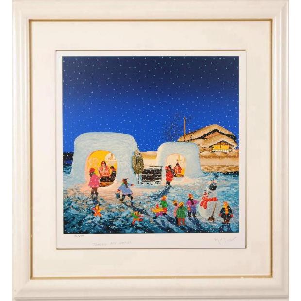 ヒロ・ヤマガタ かまくら 絵画 インテリア シルクスクリーン 版画