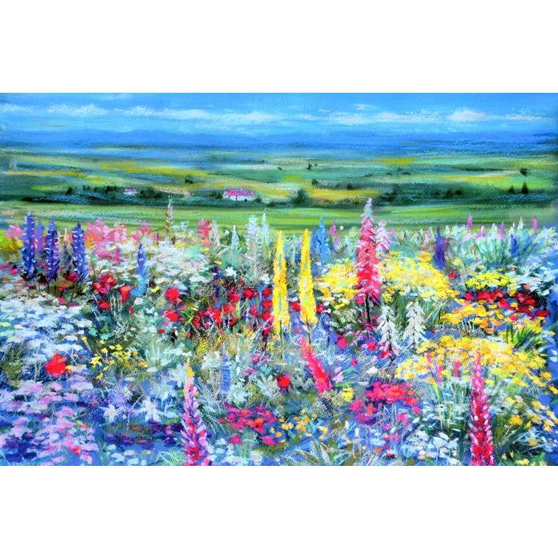 美瑛 絵画 風景画 北海道 ジークレー 版画 石井清 「美瑛の丘・G」 額