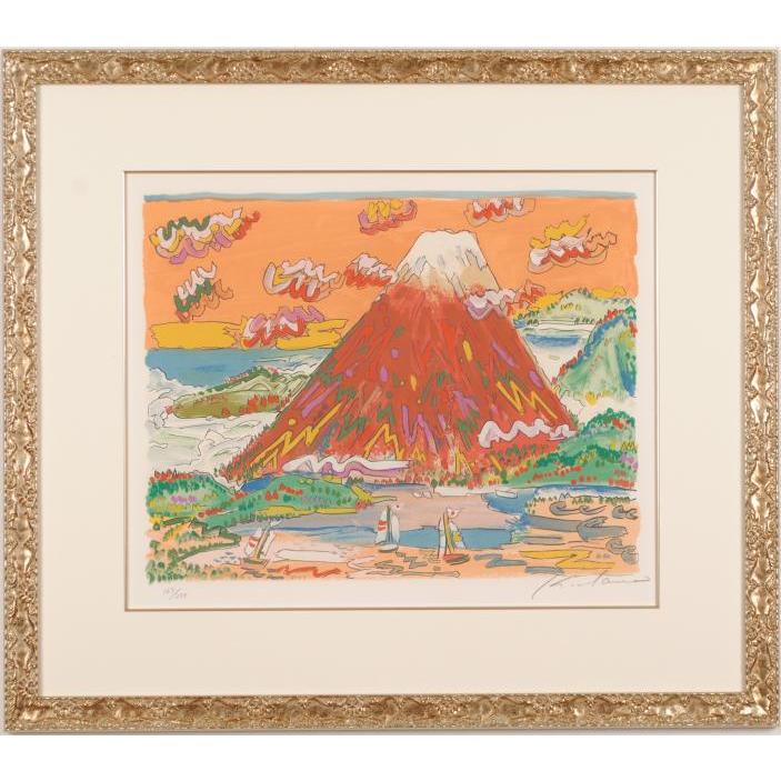 絹谷幸二 富士 赤富士 絵画 富士山 風景画 インテリア リトグラフ 版画