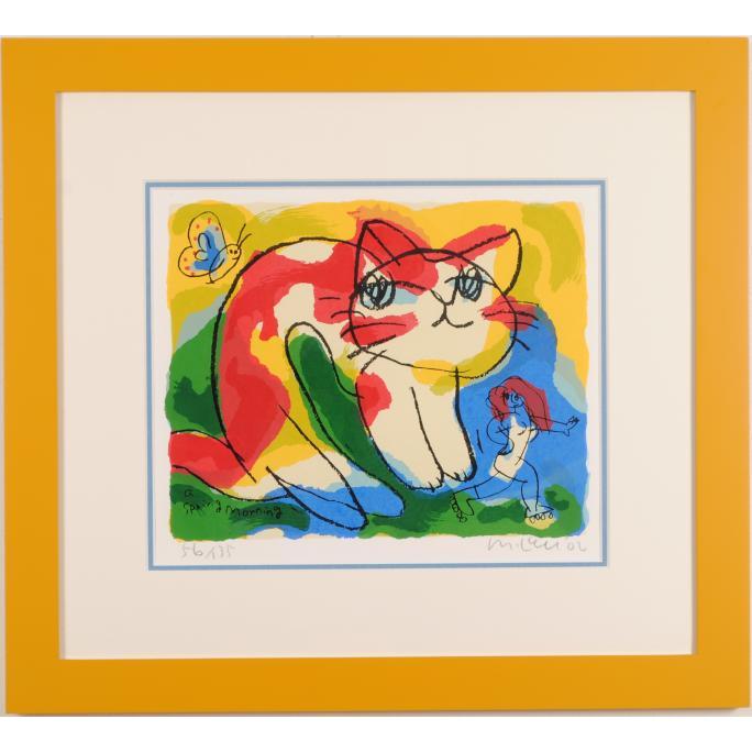 マイケル・ルー スプリング・モーニング 猫 絵画 ポップアート