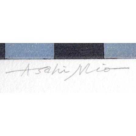 猫 絵画 馬 ピエロ 銅版画 エッチング アクアチント 朝日みお 「ねこ