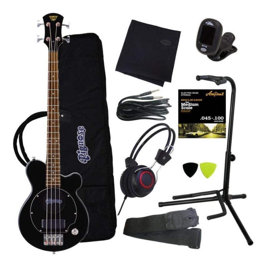 Pignose PGB-200 BK/豪華10点セット スピーカー内蔵ミニベース