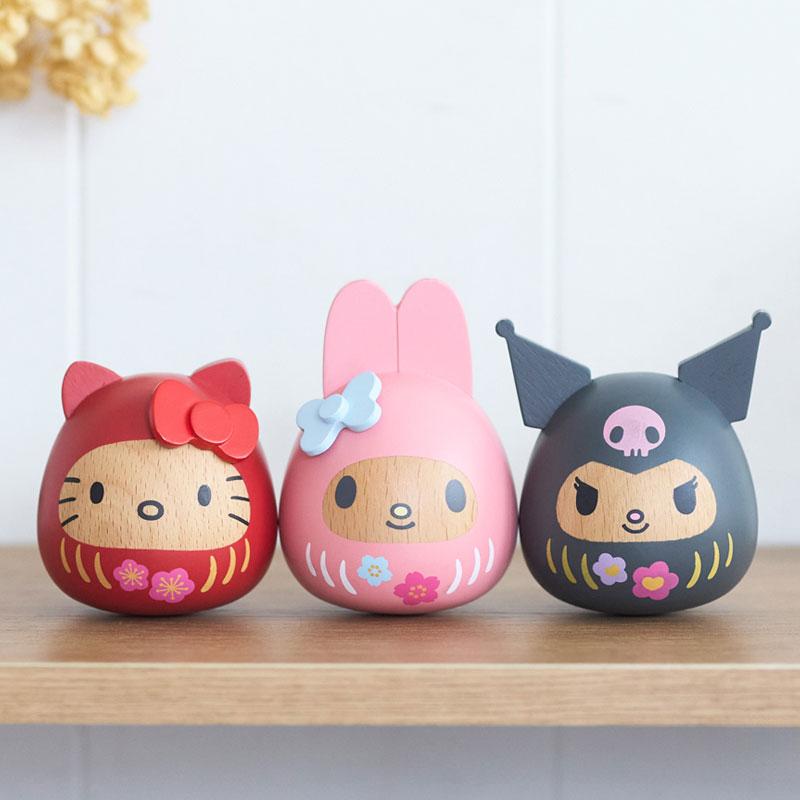サンリオ 木製だるま （キティ マイメロディ クロミ） インテリア