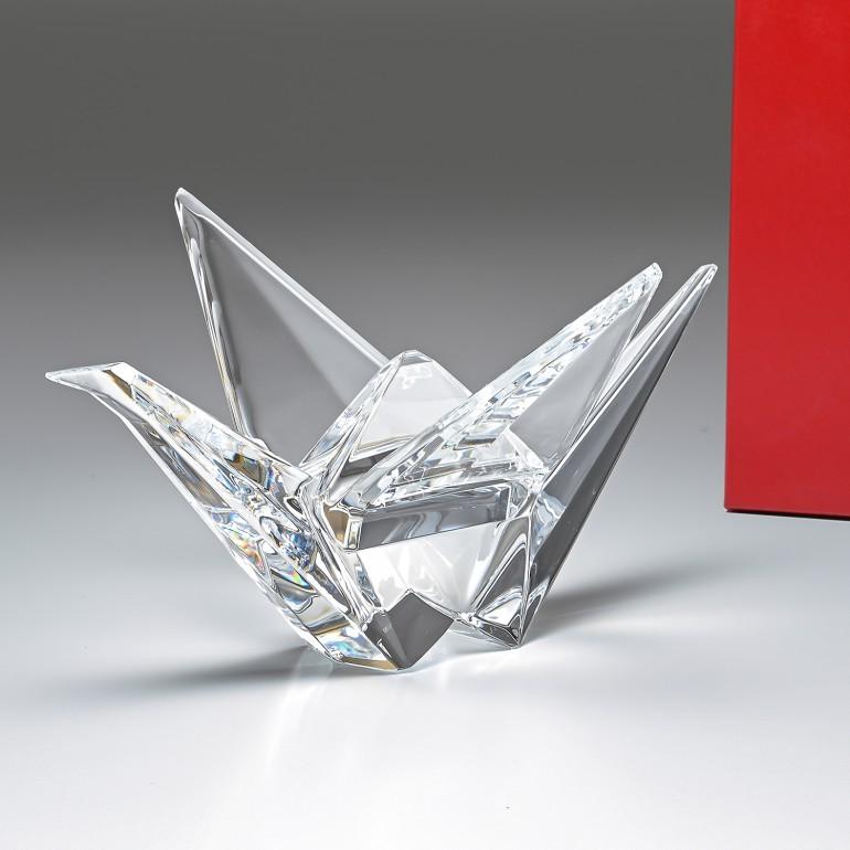 バカラ（Baccarat） クリスタルフィギュア オリガミ ツル 鶴 2812797