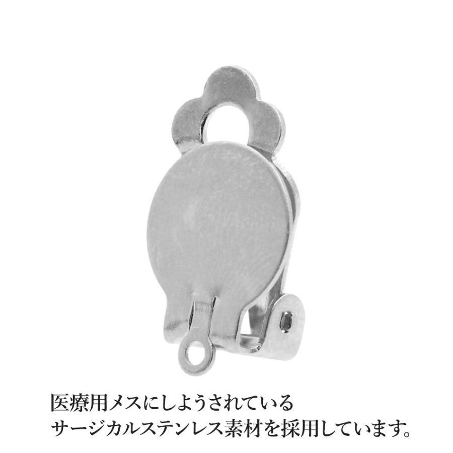 20個] サージカルステンレス カン付き 蝶バネイヤリング パーツ [ 銀