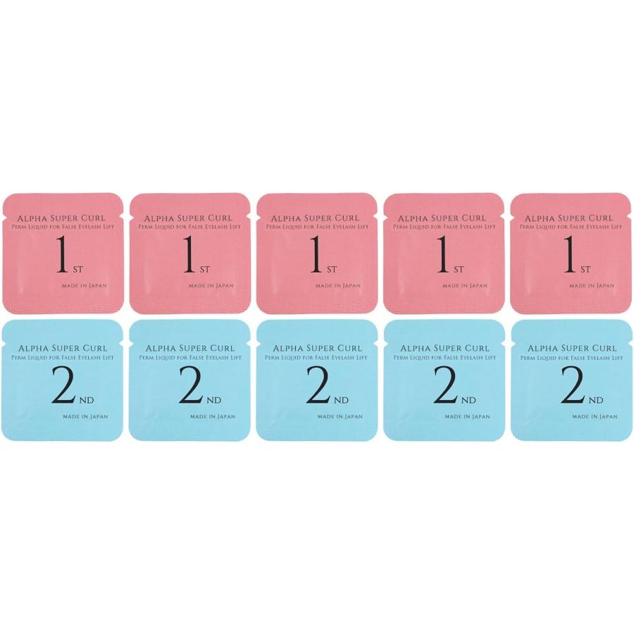 国産5分でかかる！付けまつげ用パーマ液 酸化しないパウチタイプ (5