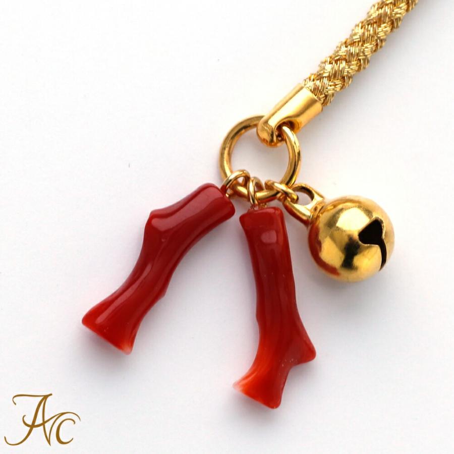 ≪あすつく≫ 日本産血赤珊瑚 枝 根付 かわいい 縁起物 キーホルダー