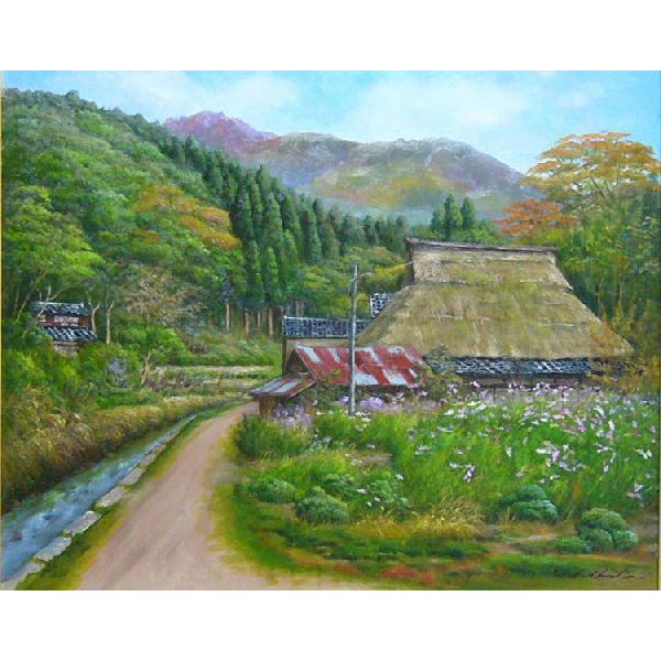 絵画 油絵 四方道夫 肉筆油絵 福井県途中谷 F10 : アートフジ - 通販