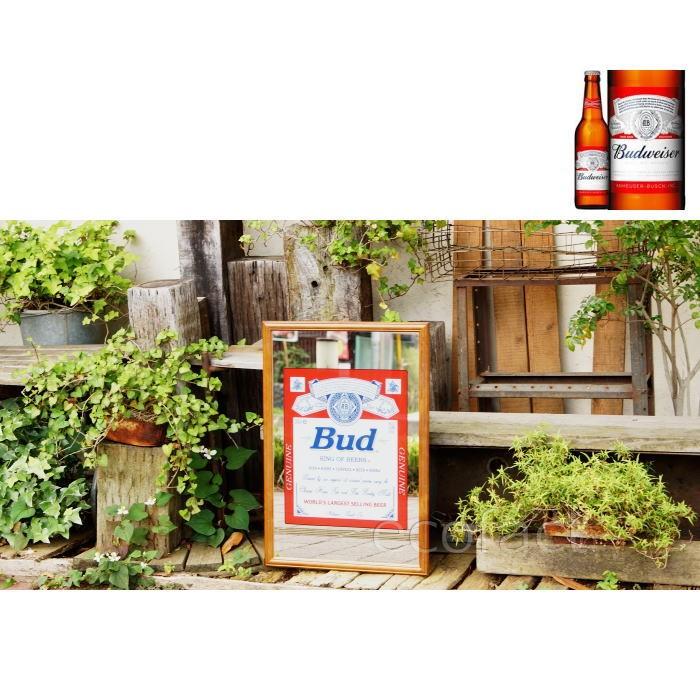 パブミラー バーミラー 鏡 壁掛け バドワイザー ビールBudweiser（ pub