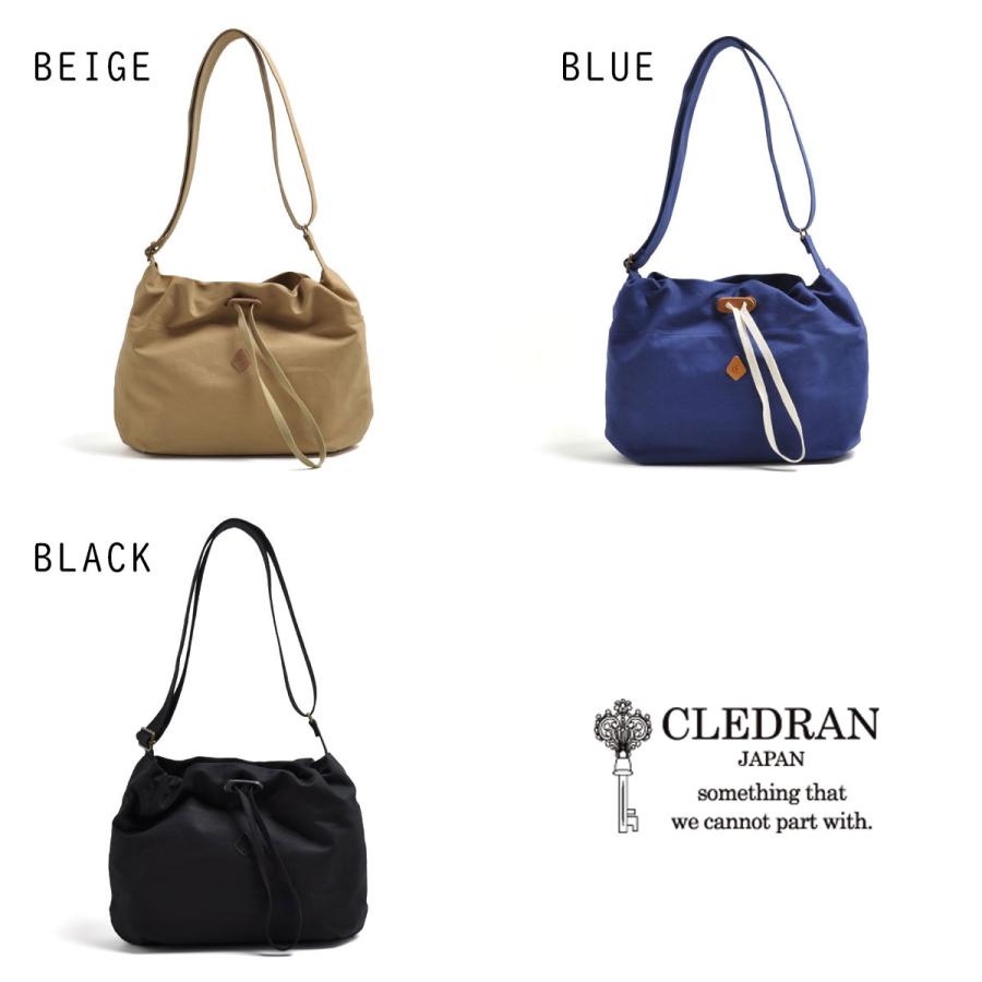 CLEDRAN（クレドラン） キャンバスショルダー 帆布 コットン 巾着 B5