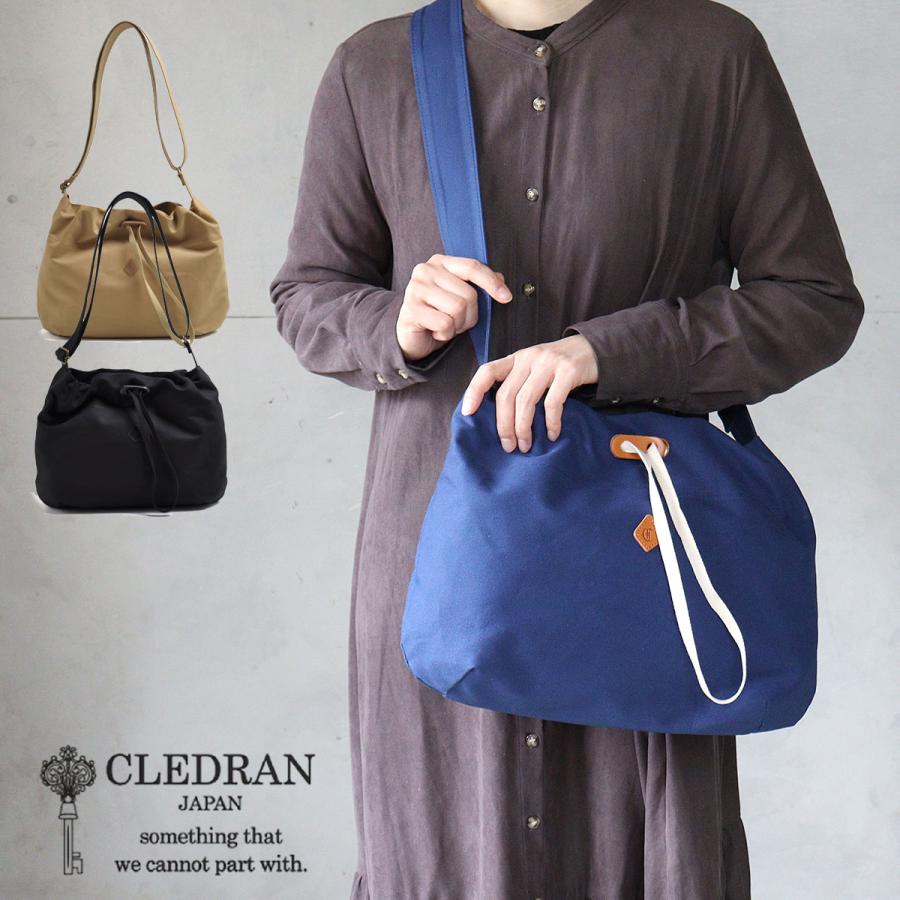 CLEDRAN（クレドラン） キャンバスショルダー 帆布 コットン 巾着 B5