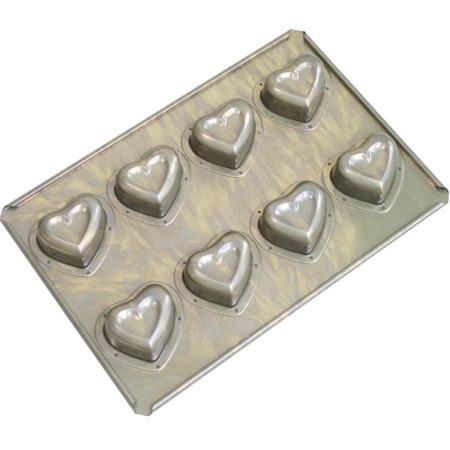 千代田金属(Chiyoda) シリコン加工ハート型8P マドレーヌ型 ケーキ型
