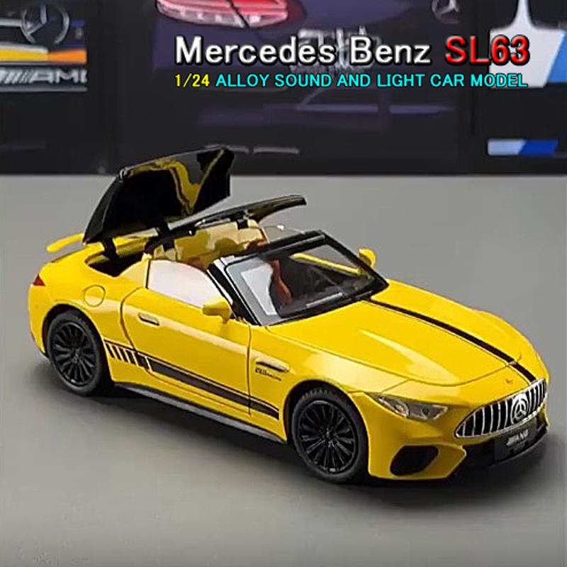 メルセデス ベンツ SL63 1/32 ミニカー 全3色 ライト点灯 エンジン