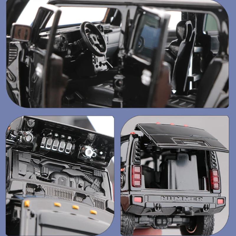 HUMMER（ハマー） H2 1/32 ミニカー 全4色 ＋1タイプ ライト点灯