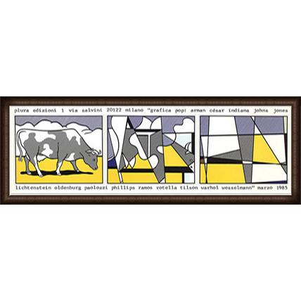 Cow Going Abstract 1985（ロイ リキテンスタイン） 額装品 ウッドハイ