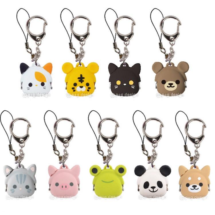 がま口キーリング ミミポチ ストラップ キーホルダー 動物 アニマル