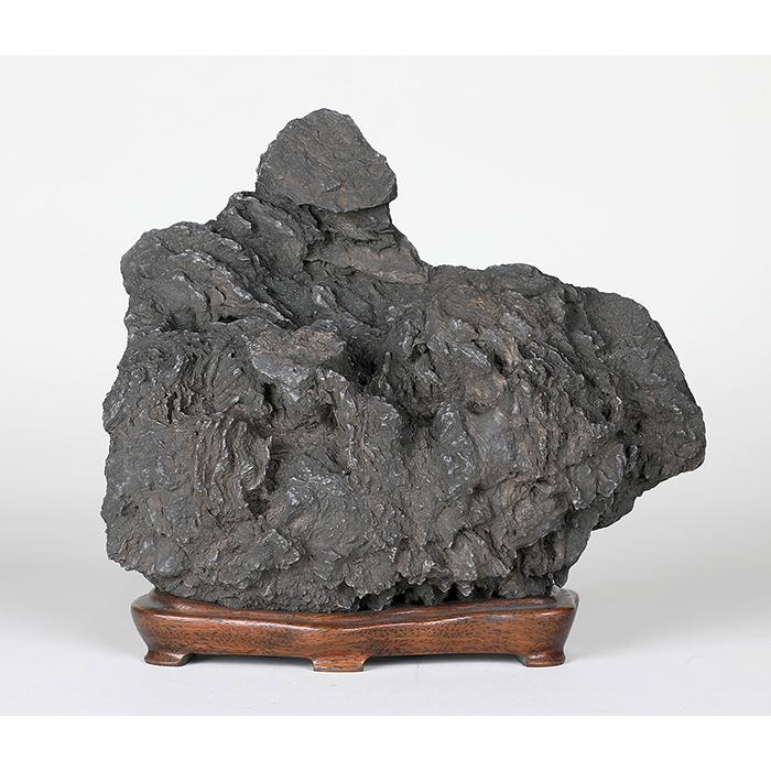 水石 「千仏石」 盆石 天然石 観賞石 すいせき 台座付き 現品限り