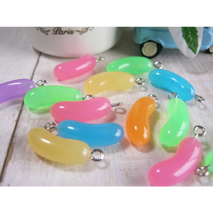 チャーム ジェリービーンズ 5個入 手芸 パーツ ハンドメイド 材料