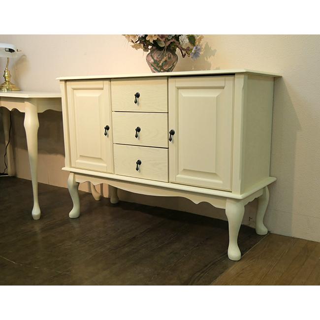 サイドボード 幅120cm クラシック調 猫脚 フレンチ クイーンアン様式