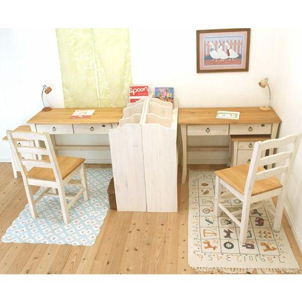 フレンチカントリー ツインデスク 兄弟姉妹で使える2人用学習机