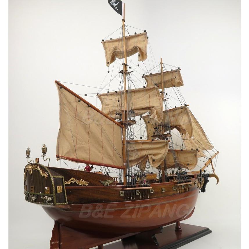 帆船模型 完成品 木製 パイレーツシップ 海賊船 モデルシップ 全長90cm