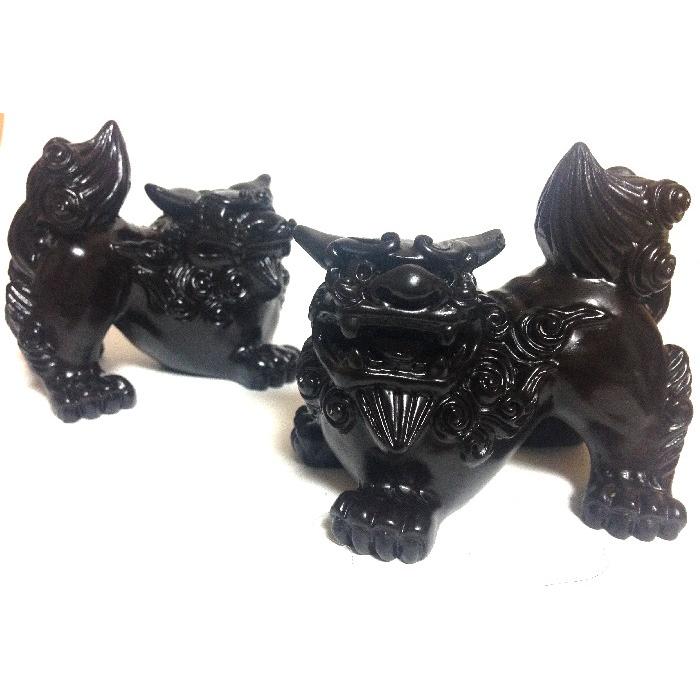 シーサー置物 紹福シーサー (横） ペアシーサー 大きさ 中 厄除け 魔