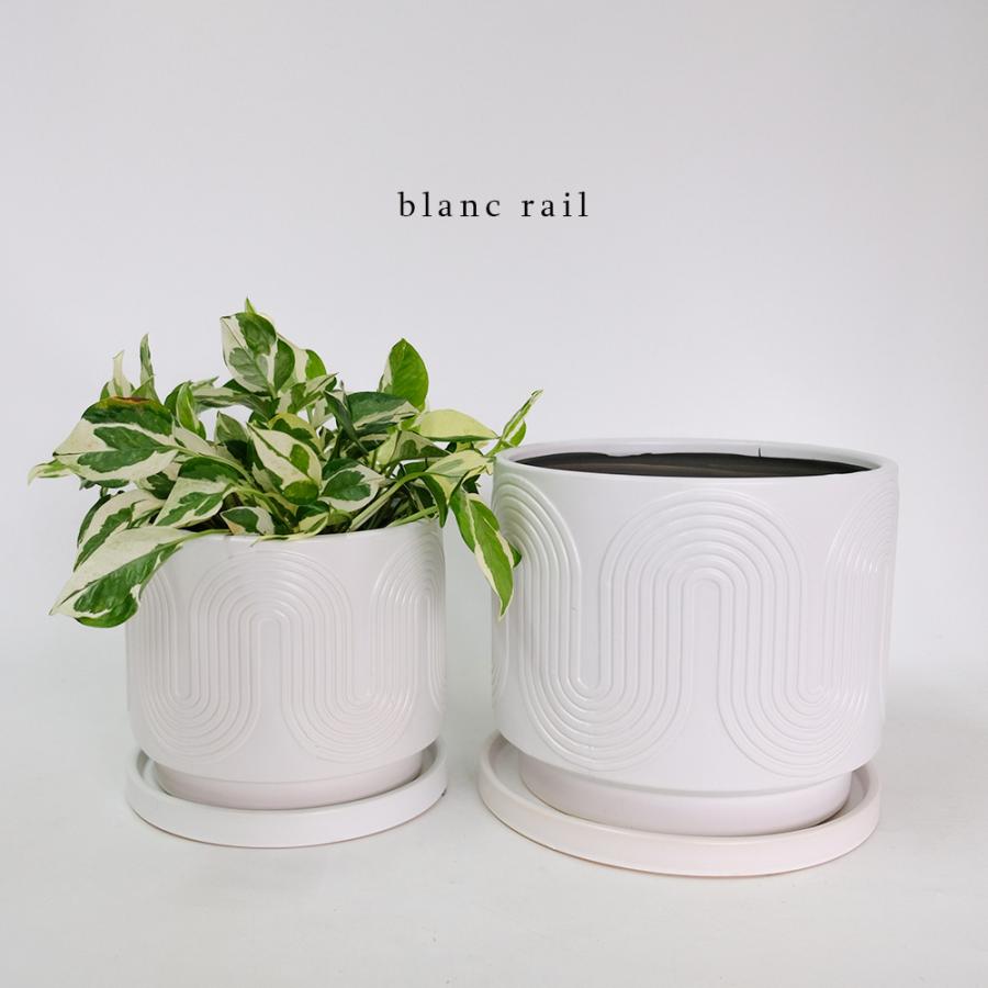 ブランレール 受皿付 セラミック鉢 陶器 おしゃれ 5号鉢 7号鉢