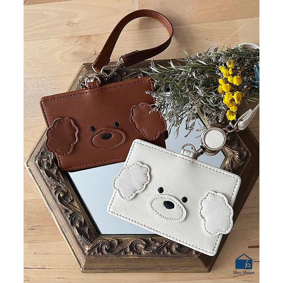 Bleu Bleuet（ブルーブルーエ） パスケース 定期入れ リール付き