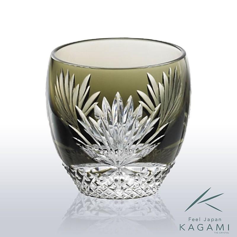 カガミクリスタル ) 江戸切子 冷酒グラス「月下美人」 T535-2763-BLK