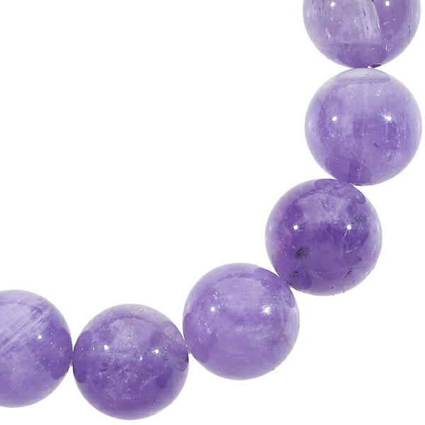 ラベンダーアメジスト ブレスレット 14mm 17〜19.5cm M〜LL サイズ