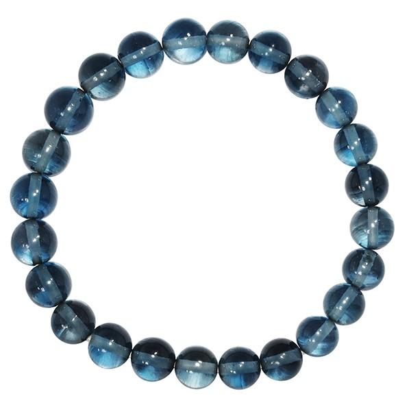 ロンドンブルートパーズ ブレスレット 最高級 7.4-8.8mm 17.5cm 宝石