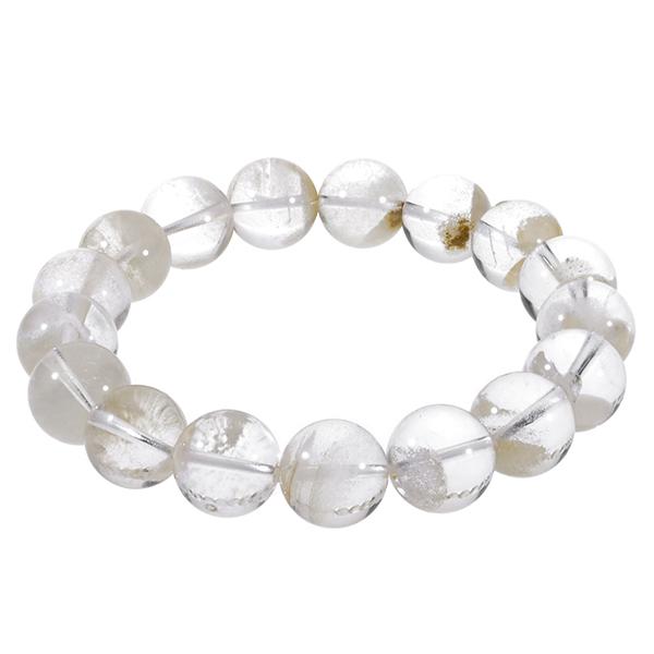 ガーデンクォーツ ブレスレット ホワイト 12mm 18.5cm 天然石