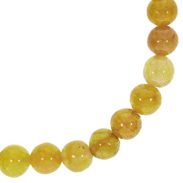 イエローサファイア ブレスレット 7.3mm 17.5cm 誕生石 9月 天然石