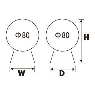 クリスタルボール 80mm クリスタル台座付き 撮影 無色透明 人工水晶玉