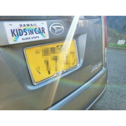 2525 車 ステッカー ハワイ ナンバー プレート調 ニコニコ 人気